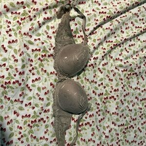 Lace Underwire Push Up Bra in Taupe